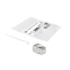 ACT Keystone Jack RJ45 CAT6 apantallado sin herramientas con obturador blanco plateado