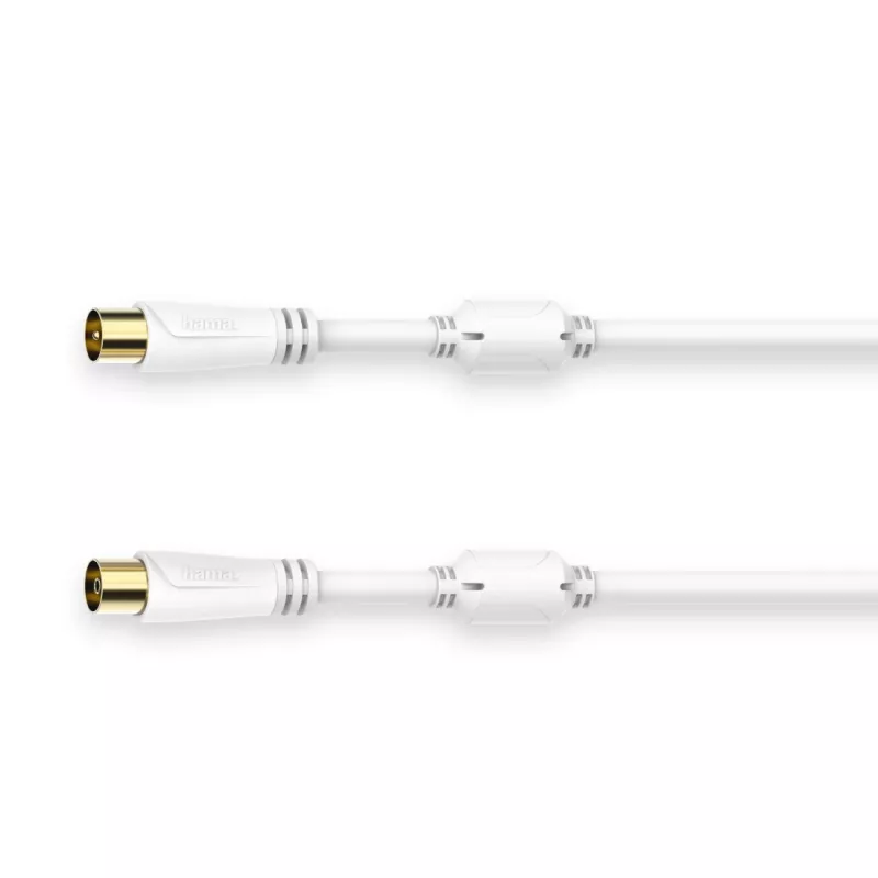 Cable coaxial Hama 00205245 0,75 m blanco conector coaxial