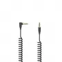 Hama Flexi-schlank cable de audio 0,75 m, jack de 3,5 mm, conector macho a conector macho, dorado, negro