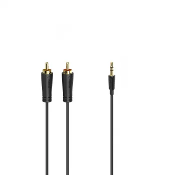 Hama 00205261 cable de audio 3 m 2 x RCA 3,5 mm negro