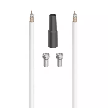 Cable coaxial Hama 00205041 10 m blanco conexión 1 coaxial conexión 2 coaxial