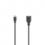 Hama Flexi-schlank cable USB USB 2.0 0,15 m Micro-USB A USB A negro