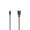 Hama Flexi-schlank cable USB USB 2.0 0,15 m Micro-USB A USB A negro