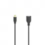Hama Flexi-schlank cable USB USB 2.0 0,15 m USB C USB A negro