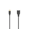 Hama Flexi-schlank cable USB USB 2.0 0,15 m USB C USB A negro