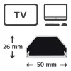Hama 00220989 Organizador de cables universal canaleta blanca 1 ud.