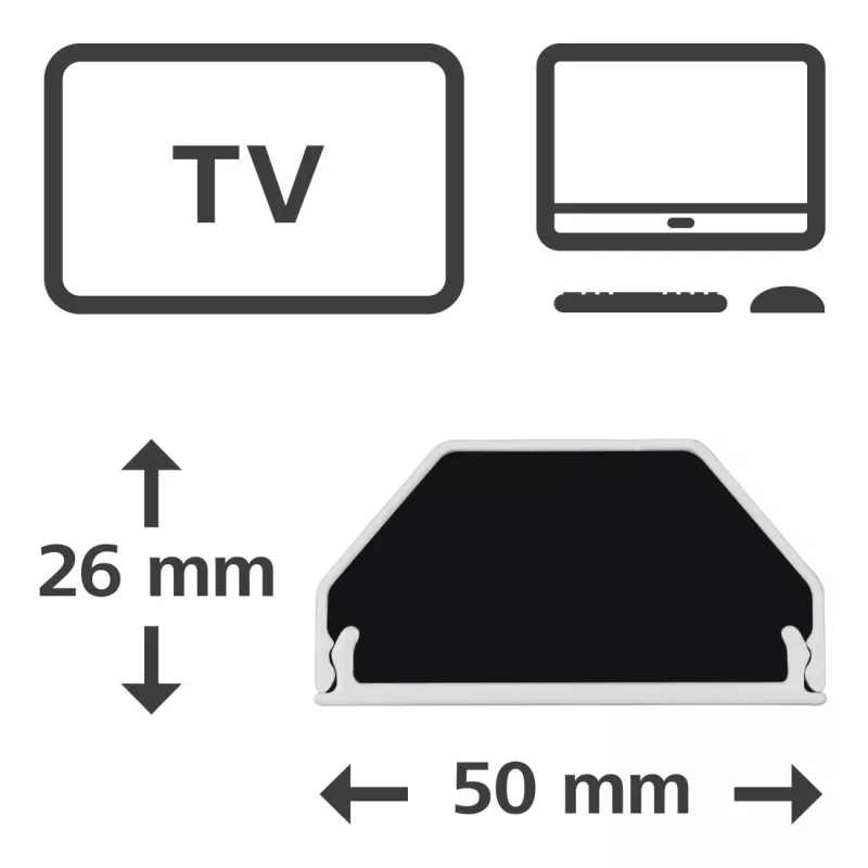 Hama 00220989 Organizador de cables universal canaleta blanca 1 ud.