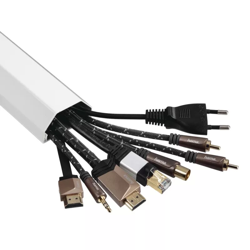 Hama 00220989 Organizador de cables universal canaleta blanca 1 ud.