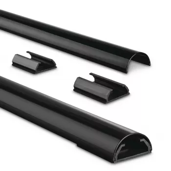 Hama 00220990 Organizador de cables universal canaleta negra 1 ud.