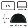 Hama 00220990 Organizador de cables universal canaleta negra 1 ud.
