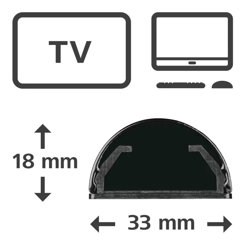 Hama 00220990 Organizador de cables universal canaleta negra 1 ud.