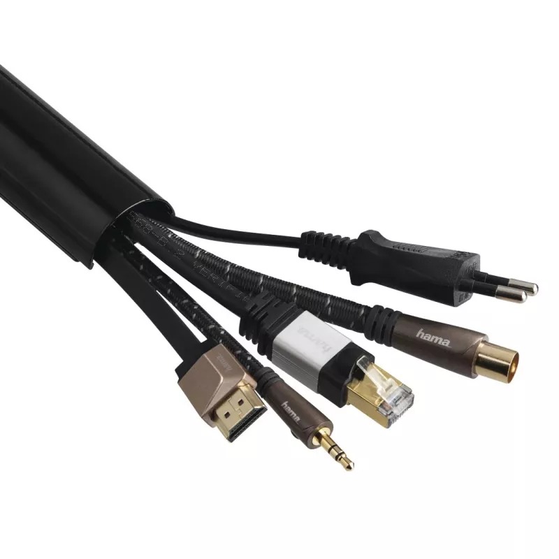 Hama 00220990 Organizador de cables universal canaleta negra 1 ud.