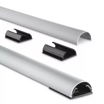 Hama 00220991 Organizador de cables universal canaleta plateada 1 ud.