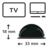 Hama 00220991 Organizador de cables universal canaleta plateada 1 ud.