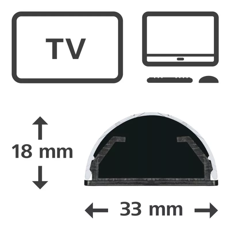 Hama 00220991 Organizador de cables universal canaleta plateada 1 ud.