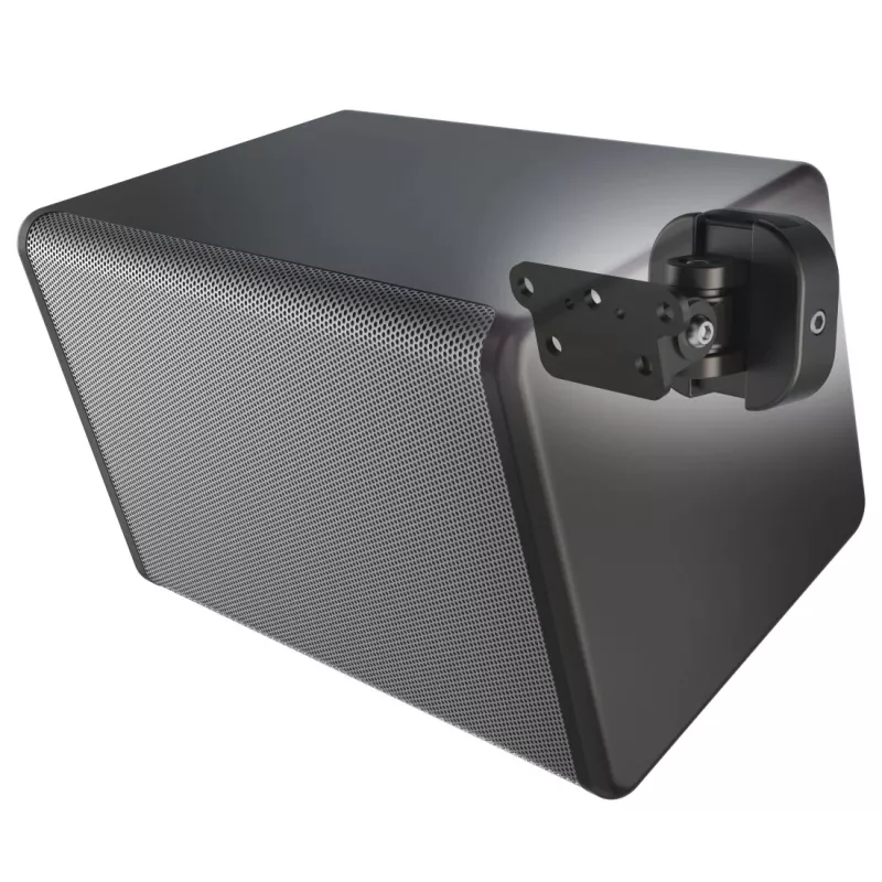 Hama 00220887 soporte de altavoz de pared metal, plástico negro