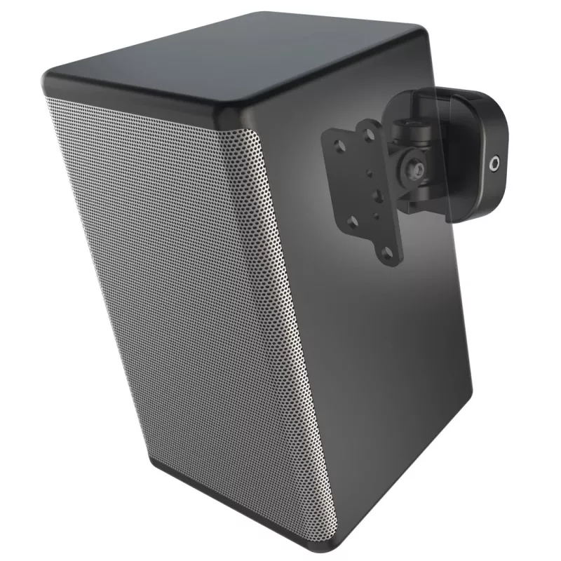 Hama 00220887 soporte de altavoz de pared metal, plástico negro