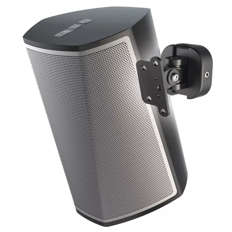 Hama 00220887 soporte de altavoz de pared metal, plástico negro