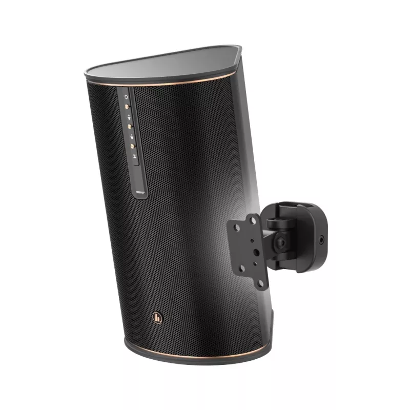 Hama 00220887 soporte de altavoz de pared metal, plástico negro