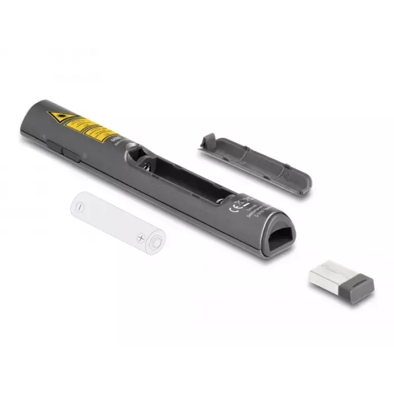 DeLOCK presentador láser USB inalámbrico USB RF mando a distancia puntero láser rojo