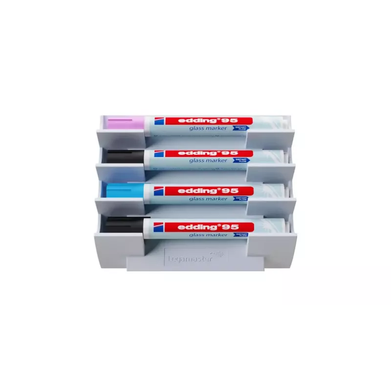 Soporte para rotuladores para pizarra de cristal Legamaster 7-122118, plástico, gris cálido, 156 g