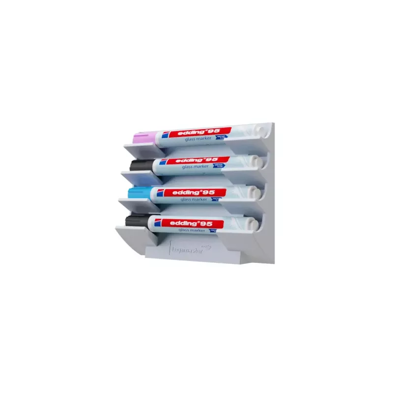 Soporte para rotuladores para pizarra de cristal Legamaster 7-122118, plástico, gris cálido, 156 g
