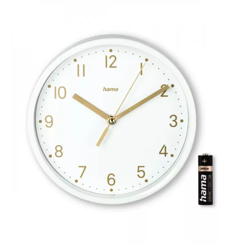 Hama 00185869 Reloj de pared/sobremesa analógico redondo blanco