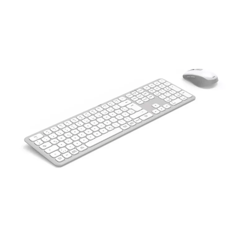 Hama WKM-550 00173066 set de teclado y ratón multidispositivo, inalámbrico, RF + Bluetooth, QWERTZ alemán, blanco