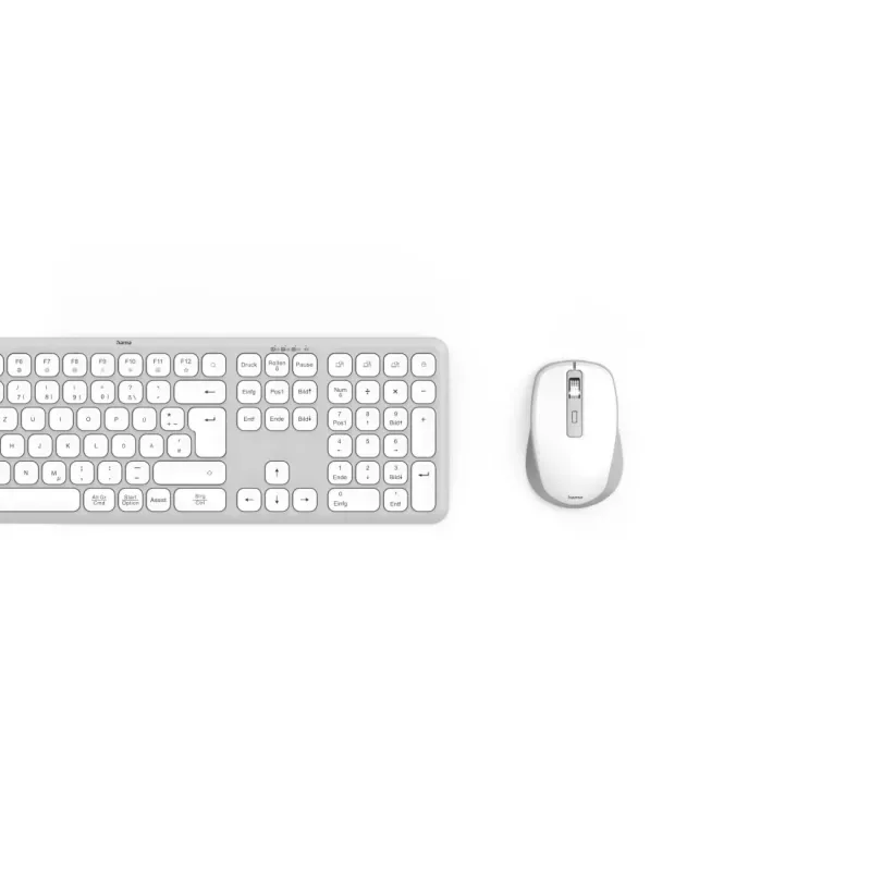 Hama WKM-550 00173066 set de teclado y ratón multidispositivo, inalámbrico, RF + Bluetooth, QWERTZ alemán, blanco