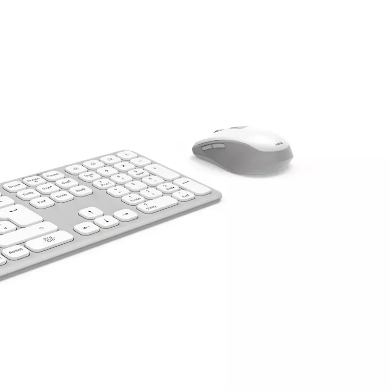 Hama WKM-550 00173066 set de teclado y ratón multidispositivo, inalámbrico, RF + Bluetooth, QWERTZ alemán, blanco