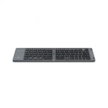 Hama Travel 450 QWERTZ alemán Bluetooth negro, gris oscuro