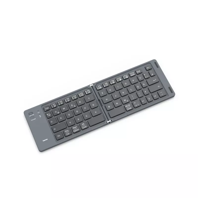 Hama Travel 450 QWERTZ alemán Bluetooth negro, gris oscuro