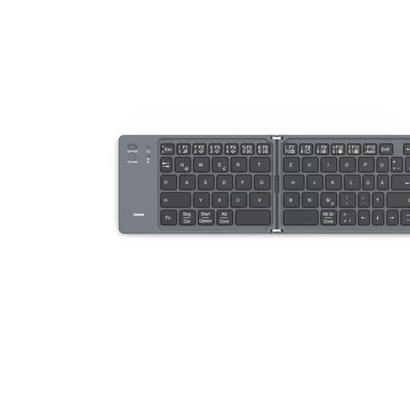 Hama Travel 450 QWERTZ alemán Bluetooth negro, gris oscuro
