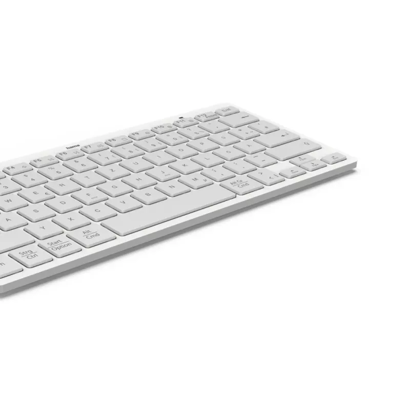 Hama Travel 400 QWERTZ alemán Bluetooth gris, blanco