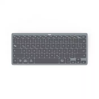 Hama Travel 400 QWERTZ alemán Bluetooth negro, gris oscuro