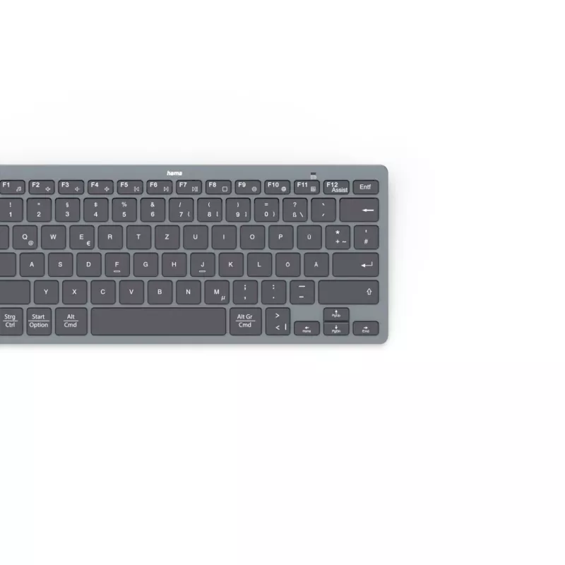 Hama Travel 400 QWERTZ alemán Bluetooth negro, gris oscuro