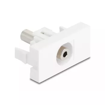 DeLOCK módulo Easy 45 conector jack de 3,5 mm de 3 pines hembra a hembra, blanco (90848)