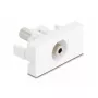 DeLOCK módulo Easy 45 conector jack de 3,5 mm de 3 pines hembra a hembra, blanco (90848)