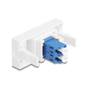 Adaptador de fibra óptica DeLOCK 90847 LC monomodo 1 ud. azul blanco