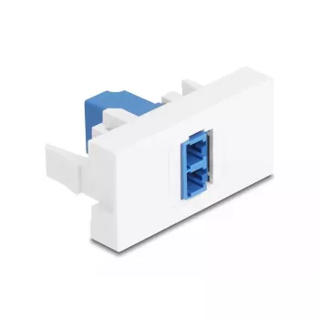 Adaptador de fibra óptica DeLOCK 90847 LC monomodo 1 ud. azul blanco