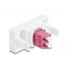 Adaptador de fibra óptica DeLOCK 90846 LC multimodo 1 ud. violeta blanco