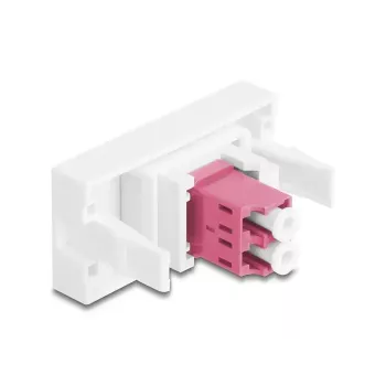 Adaptador de fibra óptica DeLOCK 90846 LC multimodo 1 ud. violeta blanco