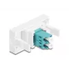 Adaptador de fibra óptica DeLOCK 90845 LC multimodo 1 ud. color aqua blanco