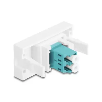 Adaptador de fibra óptica DeLOCK 90845 LC multimodo 1 ud. color aqua blanco