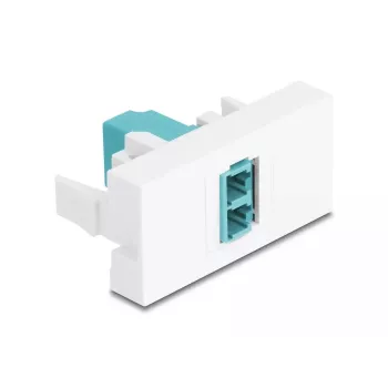 Adaptador de fibra óptica DeLOCK 90845 LC multimodo 1 ud. color aqua blanco
