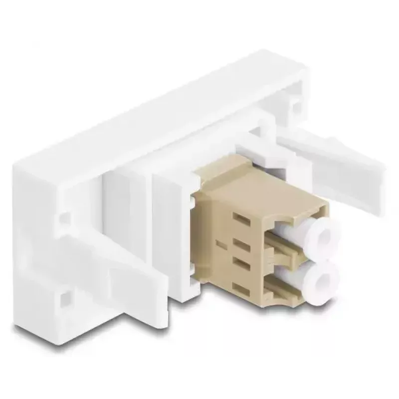 Adaptador de fibra óptica DeLOCK 90840 LC multimodo 1 ud. beige blanco