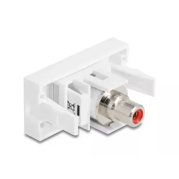 DeLOCK 90857 Módulo Keystone RCA Rojo Blanco 22,5 mm 45 mm 33 mm