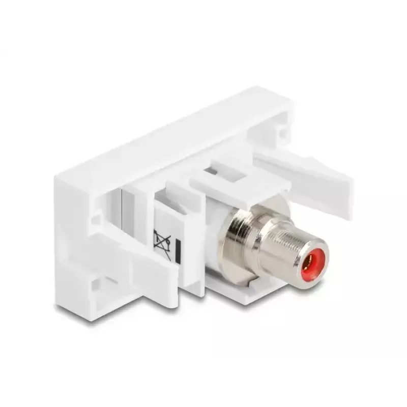 DeLOCK 90857 Módulo Keystone RCA Rojo Blanco 22,5 mm 45 mm 33 mm