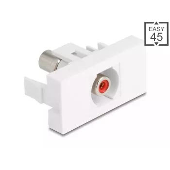 DeLOCK 90857 Módulo Keystone RCA Rojo Blanco 22,5 mm 45 mm 33 mm
