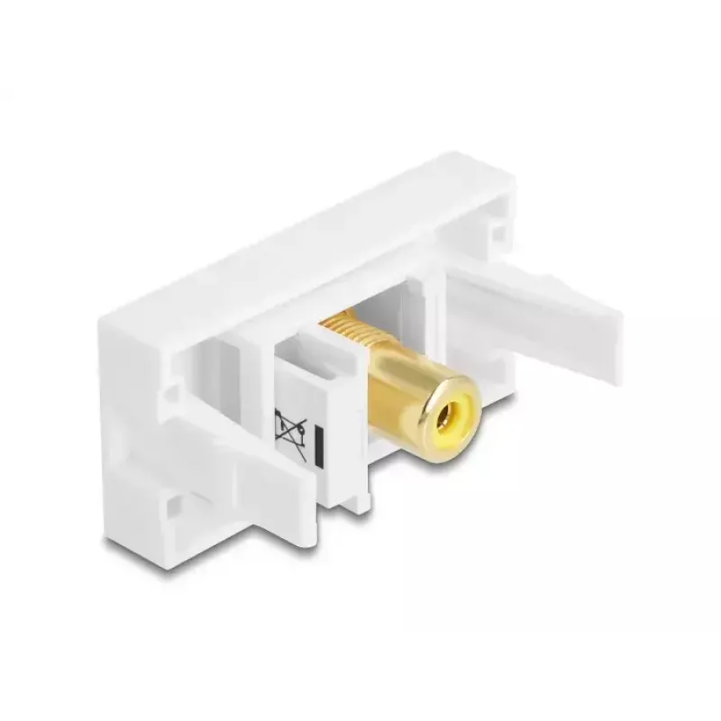 DeLOCK Módulo Keystone 90859 Conector RCA Blanco Amarillo